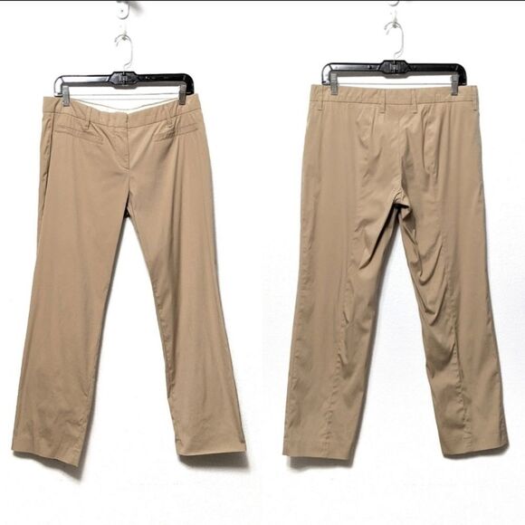 PRADA Cotton Blend Straight Leg Khaki Pants 8 - Picture 10 of 10
